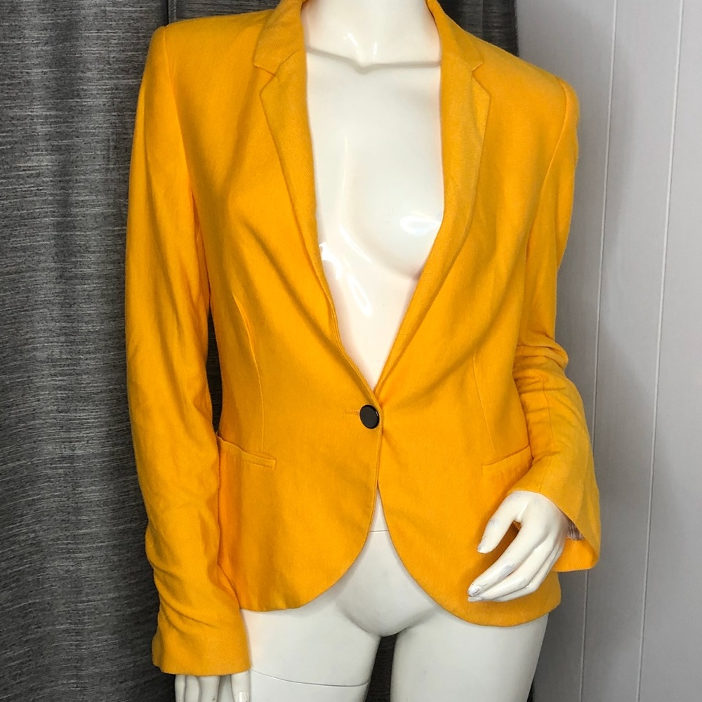 Zara basics blazer yellow size large